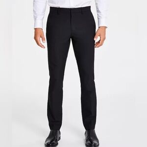 Calvin Klein Wool Blend Slim Fit Stretch Suit Pants Dress Black Men’s Size 30x32